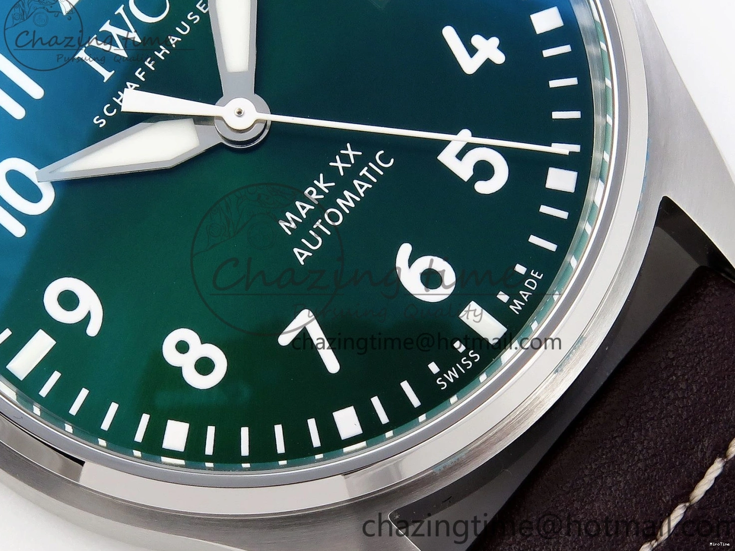 MIROTIME 0127 Pilot Mark XX IW328205 ZF 1:1 Best Edition Green Dial on Brown Leather Strap A UrbanStyle 7029